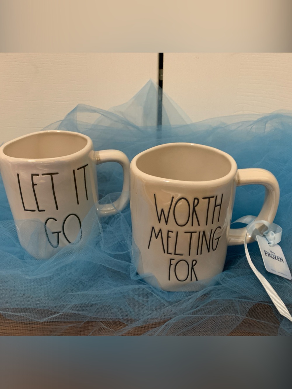 Rae Dunn White and Black 'Let It Go' & 'Worth Melting For' Mug Duo